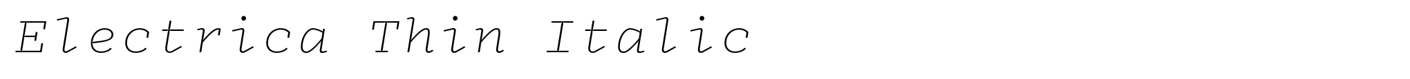 Electrica Thin Italic image